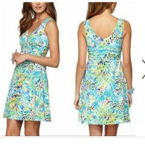 LILLY PULITZER Shianne dress sea soiree size small blue green